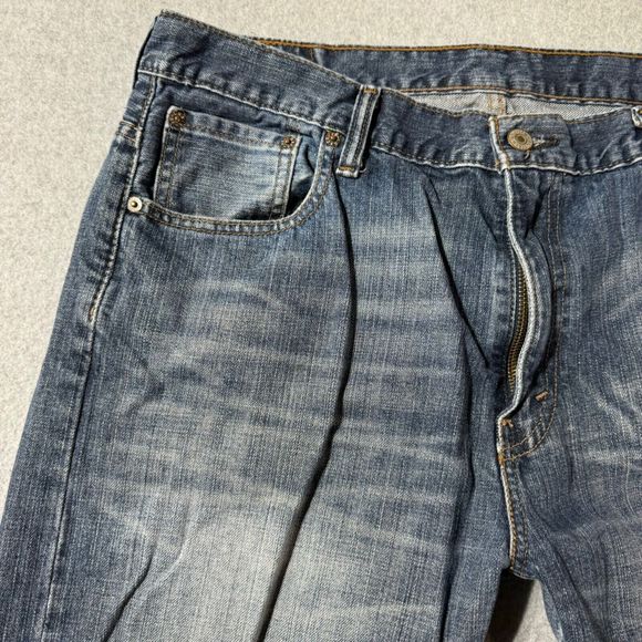 Levis Jeans Mens 36x34 Blue 569 Loose Straight American Medium Wash Denim - Picture 2 of 15